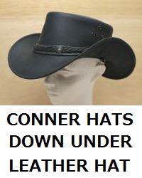 CONNER HATS DOWN UNDER LEATHER HAT